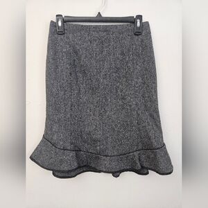 GAP Black and Gray Herringbone Pencil Skirt